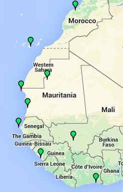 mauritania airlines international route map